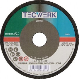 TECWERK Trennscheibe Stahl / Stein Bohrung 22,23 mm