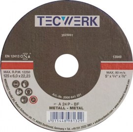 TECWERK Schruppscheibe gekröpft Stahl Bohrung 22,23 mm
