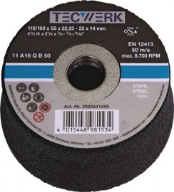 TECWERK Schleiftopf 110/100 mm Bohrung 22,23 mm