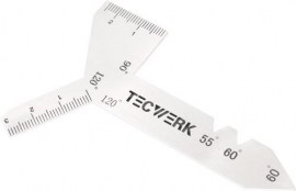 TECWERK Universalschleiflehre f.Spiralbohrer m.Spitzenwinkel 118°