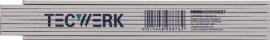 TECWERK Gliedermaßstab Länge 2 m mm/cm EG III Kunststoff weiß