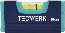 TECWERK Wasserwaage 10 cm Aluminium silber ± 1,0 mm/m