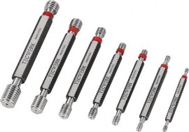 TECWERK Grenzgewindelehrdornsatz 6H je 1 St. M3, M4, M5, M6, M8, M10, M12 für metrisches ISO-Gewinde
