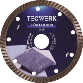 TECWERK Diamanttrennscheibe FLIESEN PRO T Segmenthöhe 7 mm Segmentstärke 1,6 mm Winkelschleifer