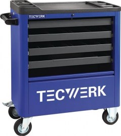 TECWERK Werkstattwagen B855xT400xH895mm 300 kg 4 Schubladen Stahlblech