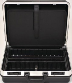 TECWERK Schalenkoffer B490xT188xH365mm mit Werkzeugtaschen 24,5 l ABS-Kunststoff Alu-Rahmen