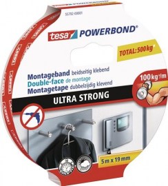 TESA Montageband Powerbond Ultra Strong 55792 weiss Länge 5 m Breite 19 mm Rolle
