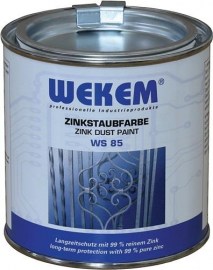 WEKEM Zinkstaubfarbe WS85 dunkelgrau, metallisch matt 800 g Dose