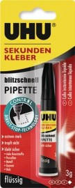 UHU Sekundenkleber blitzschnell PIPETTE Control 3 g farblos Tube