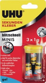 UHU Sekundenkleber blitzschnell SUPERGEL farblos Tube