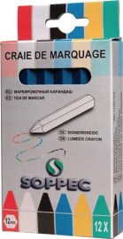 SOPPEC Markierkreide unpapiert 12 Stück / Schachtel