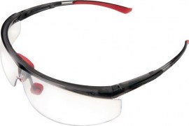HONEYWELL Schutzbrille Adaptec EN 166-1FT Bügel schwarz/rot, Scheibe klar