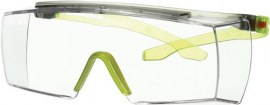 Schutzbrille SecureFit 3700 EN 166-1FT Bügel grau/lindgrün, Scheibe klar Polycarbonat