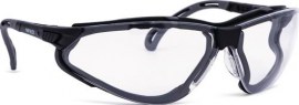 INFIELD SAFETY Schutzbrille Terminator Xtra EN 166 Fassung: schwarz Scheibe: klar