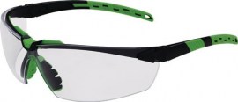 PRO FIT Schutzbrille Sprinter EN 166 EN 170 Bügel schwarz/grün,Scheibe klar PC