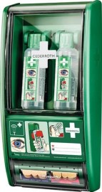 CEDERROTH Augenspülstation H560xB290xT120ca.mm 2 x 0,5 l, 1 x Pflasterspender