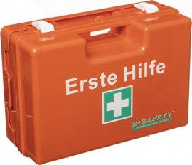 B-SAFETY Erste Hilfe Koffer DIN 13169-2021 B310xH210xT130ca.mm orange