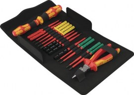 WERA Schraubendrehersatz VDE 17 extra slim 2 Tool Finder 17-teilig mit Ratschenfunktion VDE