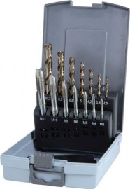 RUKO Maschinengewindebohrersatz M3-M12 14 teilig HSS-Co5 Kunststoffkassette