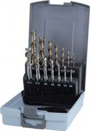 RUKO Maschinengewindebohrersatz M3-M12 14 teilig HSS-Co5 Kunststoffkassette