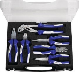 PROMAT Zangensatz Inhalt 6-teilig verchromt Kunststoffkoffer