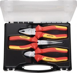 PROMAT Zangensatz Inhalt 3-teilig VDE verchromt Kunststoffkoffer