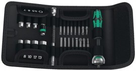 WERA Bit-/Steckschlüsselset KK Zyklop Speed 26-teilig Schlitz/PH/PZD/Knarre/7 Nüsse