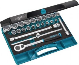 HAZET Steckschlüsselsatz 900 25 teilig 1/2 ″ Schlüsselweiten 10-32 mm Anzahl Zähne 90 6-Kant