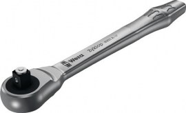 WERA Durchsteckknarre Zyklop Metal push 1/4 ″ 38 Zähne Länge 141 mm mit unverlierbarem Durchsteckvierkant
