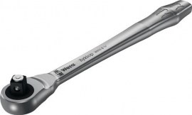 WERA Durchsteckknarre Zyklop Metal push 3/8 ″ 38 Zähne Länge 222 mm mit unverlierbarem Durchsteckvierkant