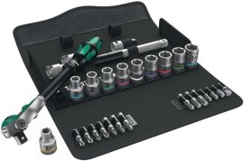 WERA Steckschlüsselsatz Zyklop Speed 28-teilig 1/2 ″ Schlüsselweiten 10-19 mm Anzahl Zähne 72 6-Kant