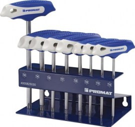 PROMAT Schraubendrehersatz mit Quergriffen