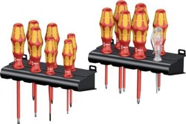 WERA Schraubendrehersatz Kraftform Big Pack 100 VDE 16-teilig Schlitz/PH/PZD/TX/+-(SL/PZD) mit Wandhalterung VDE