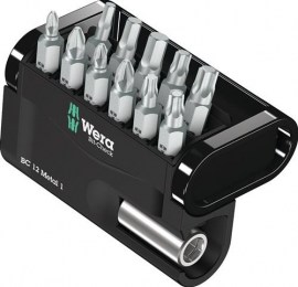 WERA Bitsortiment Bit-Check 12 Metal 1 12-teilig PH/PZD/TX/6Kt.