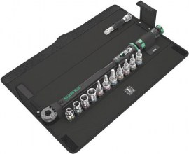 WERA Drehmomentschlüsselset Click-Torque C 3 Set 1 13-teilig 40 - 200 Nm 1/2 ″ 12 Einsätze/Verlängerung