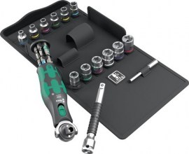 WERA Steckschlüsselsatz 8009 Zyklop Pocket Set 3 27-teilig 3/8″ + 1/4 ″