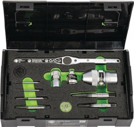 KUKKO Schraubenausdrehersatz K-49 10teilig Schraubgewinde-D.4-20mm 10-teilig Nenngröße 4 - 20