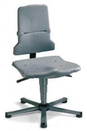 BIMOS Arbeitsdrehstuhl Sintec A Bodengleiter Polypropylen grau 430-580 mm