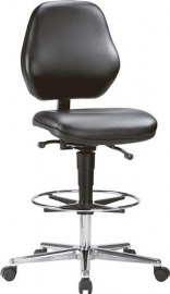BIMOS Arbeitsdrehstuhl Basic Kontaktrückenlehne Kunstlederpolster schwarz 650-910 mm