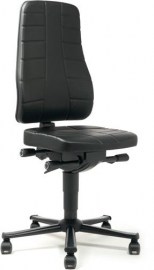 BIMOS Arbeitsdrehstuhl Highline Rollen Kunstlederpolster schwarz 450-600 mm