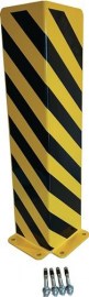 GEWA Schutzecke H800xL175/175mm L-Form Stahlblech schwarz/gelb VE = 1 Stück