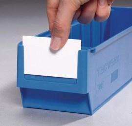 TECWERK Etikett weiß für Regallagerkasten 100St./Btl.
