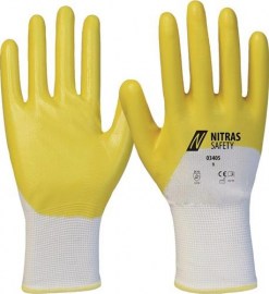 NITRAS Handschuhe 03405 Polyester mit Nitril EN 388 PSA-Kategorie II 12