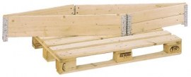 Palettenaufsatzrahmen L1200xB800 mm 4 Scharniere Nutzhöhe 200 mm Nadelholz