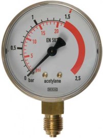 Einzelmanometer für Acetylen