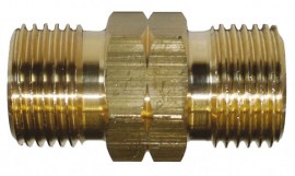 Doppelnippel für Acetylen/Propan, G 3/x8 Zoll LH x G 3/8 Zoll LH