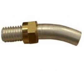 Stromdüse CuCrZr M8/41 D=8/gebogen/R36/versilbert