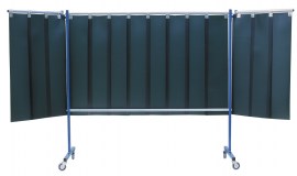 Fahrbare Schweißer-Schutzwand TransFlex 3-teilig
