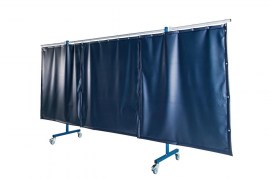 Fahrbare Schweißer-Schutzwand Transflex 3-teilig