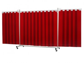Robusto Stellwand dreiteilig XL 435 cm mit Lamellen